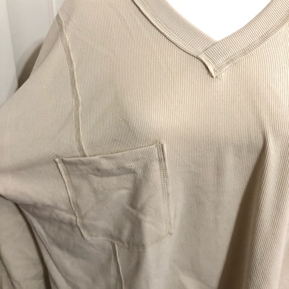 Women's Casual V Neck Balloon Sleeve Pullover Tunic Top - Picture 9 of 11